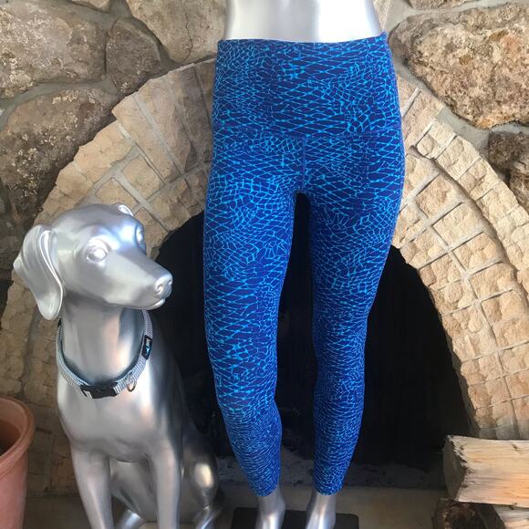 Lululemon Pure Practice Blue Lace Up Leggings Women’s Size 4 - Picture 3 of 8